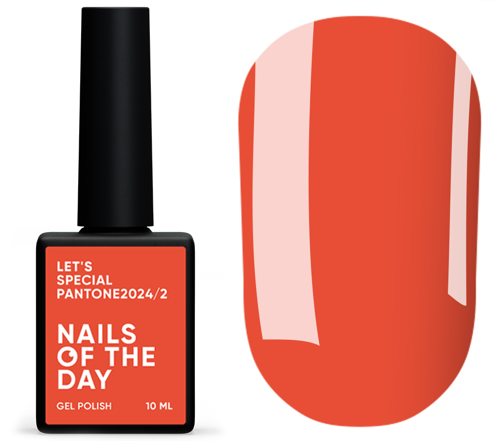 Nails Of The Day Гель-лак Let's special Pantone2024/2 (лососевий/морквʼяний), 10 мл