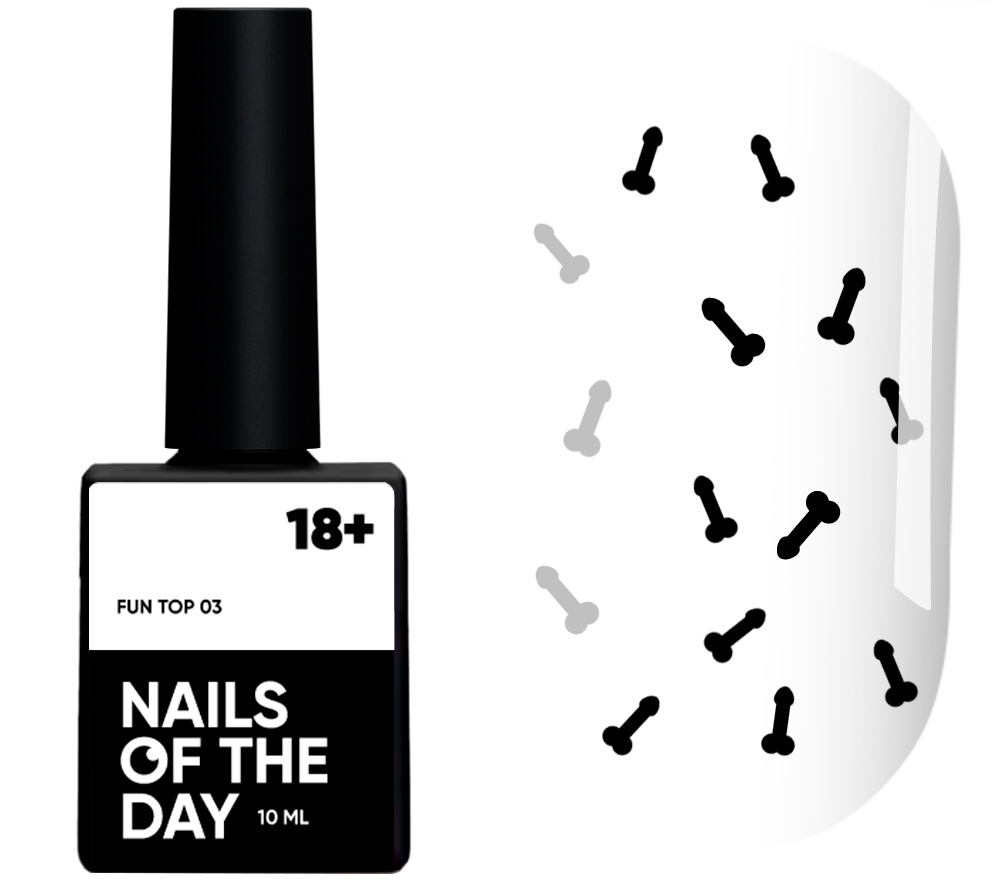 Nails Of The Day Nail Top Fun! Top 03 - black, 10 ml