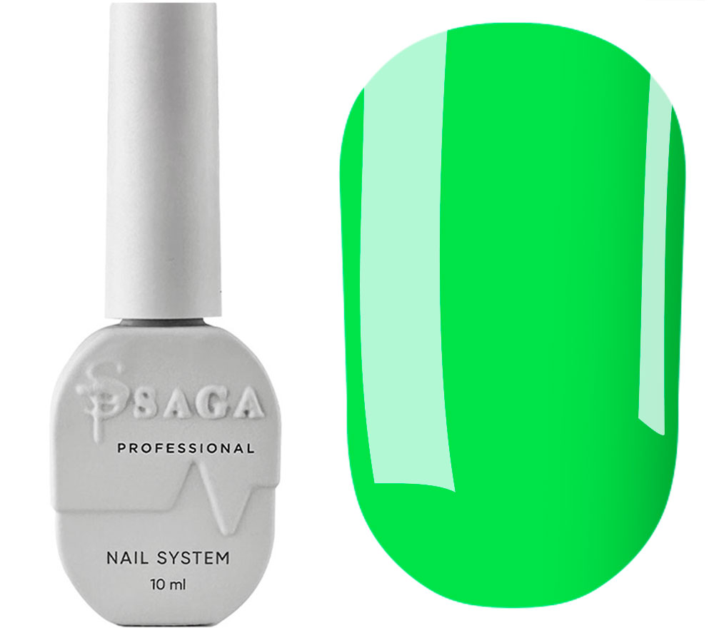 SAGA professional Gel Polish Marmalade 1 (green-yellow with flakes), 9 ml