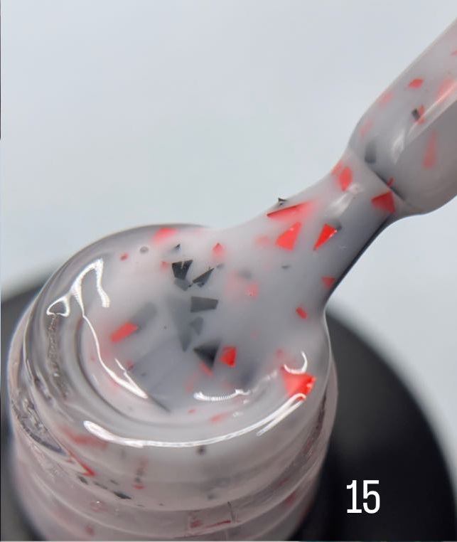 SAGA professional LEAF BASE 15, (молочный с разноцветной поталью), 9 мл SAGA professional LEAF BASE 15, (молочный с разноцветной поталью), 9 мл