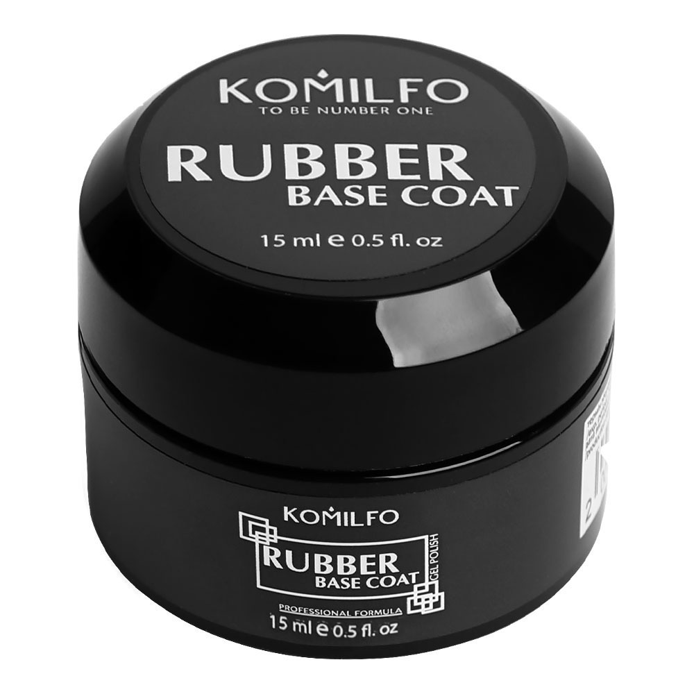 Komilfo Rubber Base Coat - каучукова база для гель-лаку, 15 мл (без пензлика)