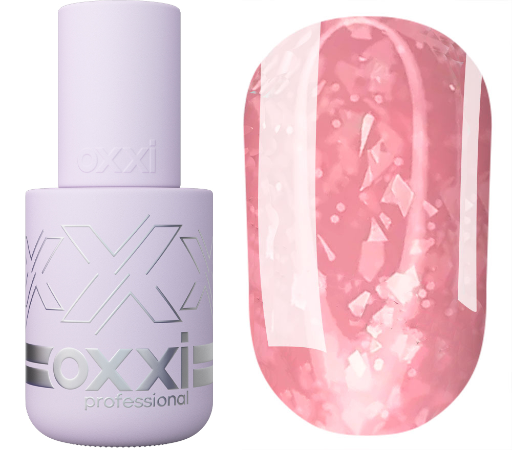 OXXI RAFINAD Base No. 08 - camouflage base with gold leaf (pink-coral), 10 ml