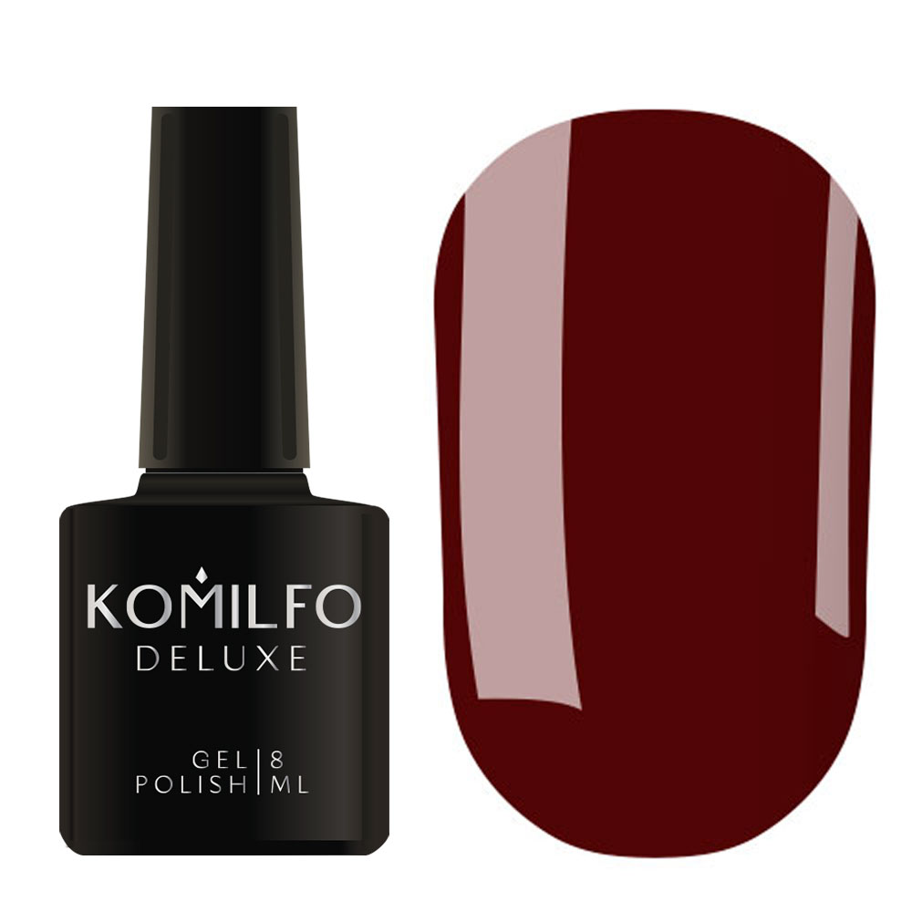 Gel varnish Komilfo Rior Collection 004 (burgundy, enamel), 8 ml