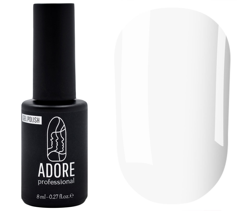 Gel polish ADORE Professional No. 322 (white, enamel), 8 ml