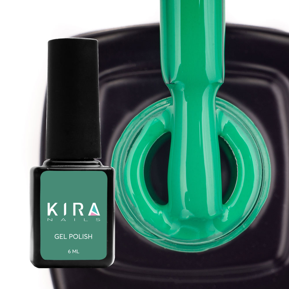 Kira Nails gel varnish No. 028 (green, enamel), 6 ml