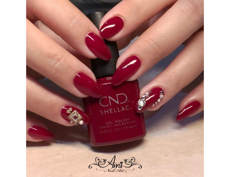 CND Гель-лак для нігтів Shellac Rouge-Rite (малиново-бордовий, емаль), 7,3 мл