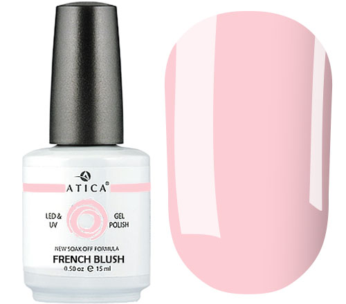 Atica GP 090 French Blush gel varnish (powdery pink, enamel), 15 ml