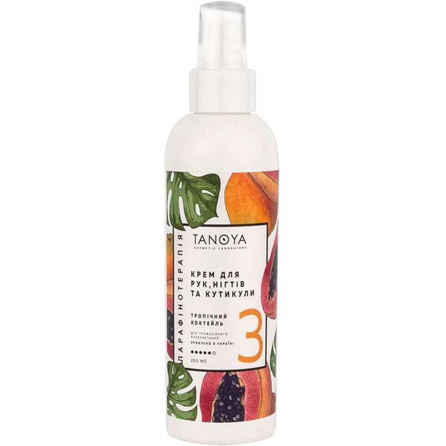 Tanoya Hand, Nail & Cuticle Cream, Tropical Cocktail, 200 ml