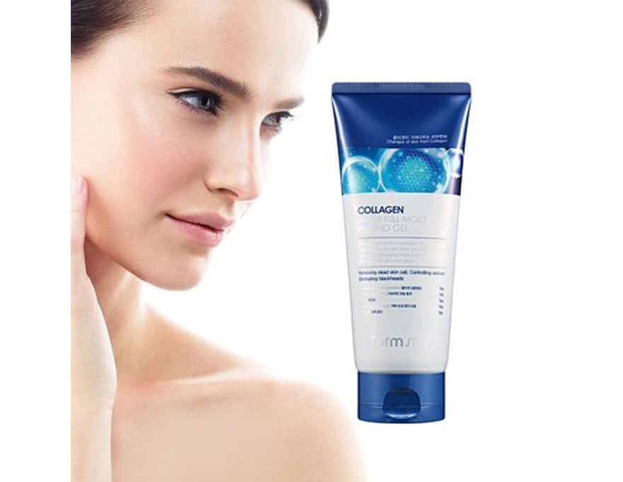 FARMSTAY Collagen Water Full Moist Peeling Gel - пилинг-скатка с коллагеном, 180 мл