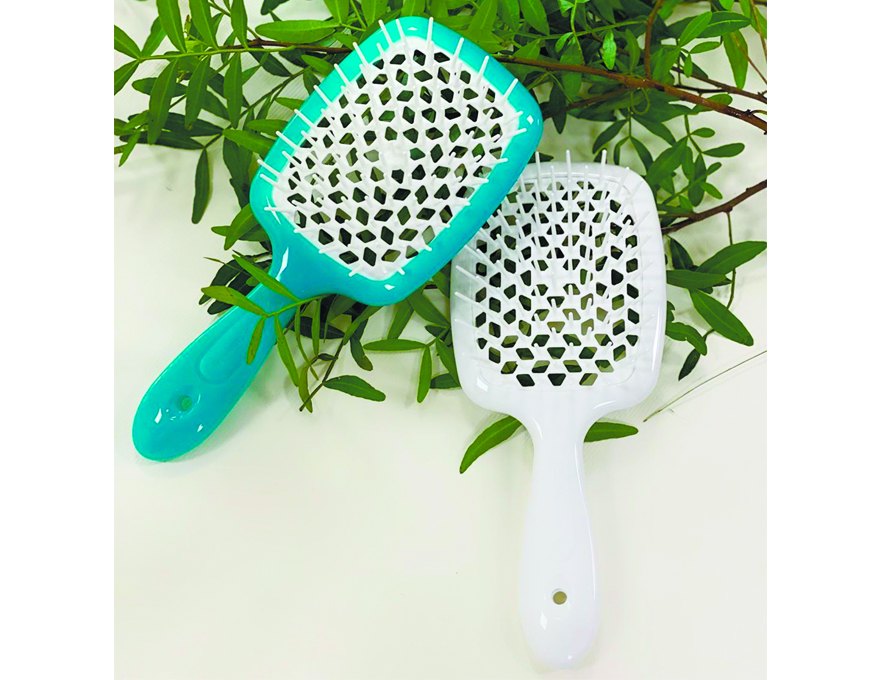 Janeke Superbrush Hair Comb White