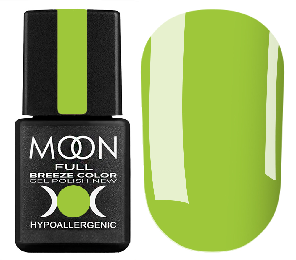 Гель-лак Moon Full Breeze color №429 (светло-зеленый, эмаль), 8 мл