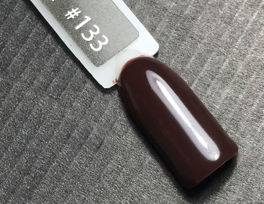 Гель-лак NUB 133 Dark Chocolate (темно-шоколадний, емаль), 8 мл