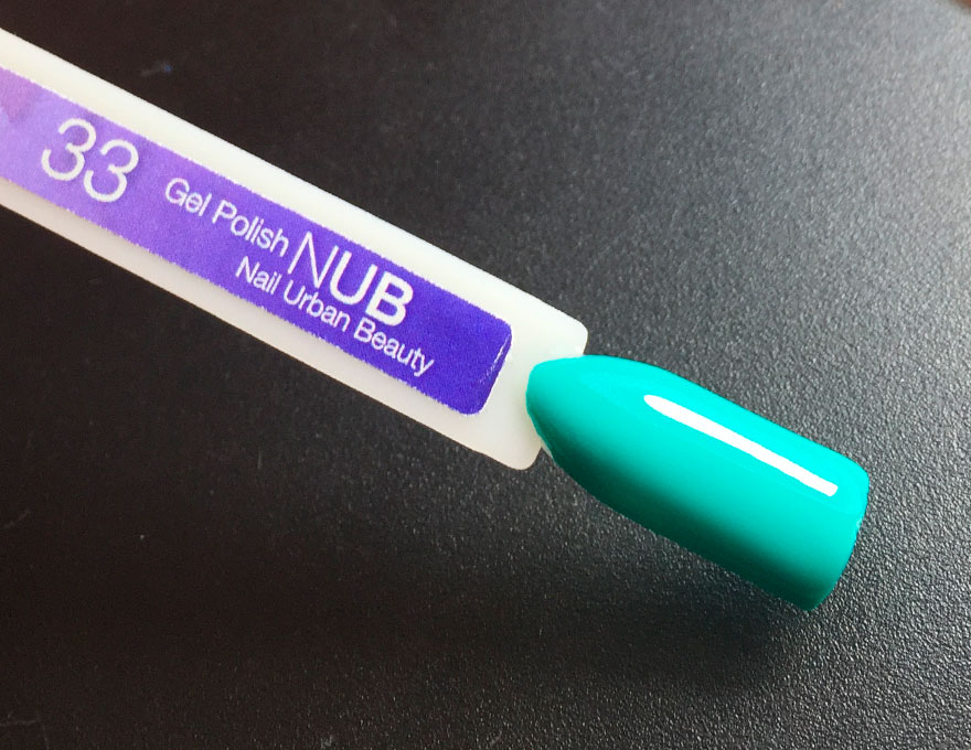 NUB 033 Clean Green gel varnish (dark turquoise, enamel), 8 ml