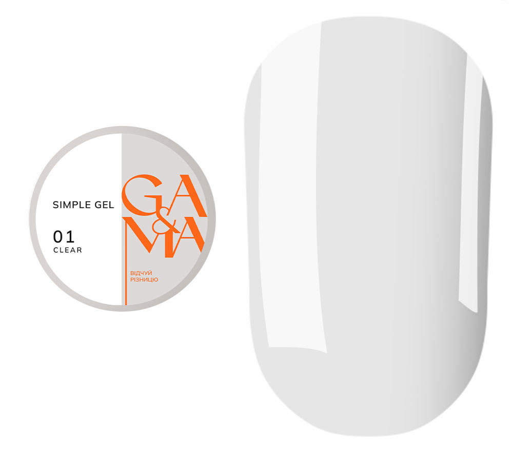 GA&MA Gel sample Simple gel 001 Clear, 15 ml