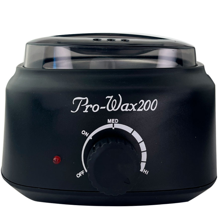 Pro-wax 200 Воскоплав для воска в банке, в таблетках, в гранулах, черный с прозрачной крышкой (x гарантия 1 месяц)