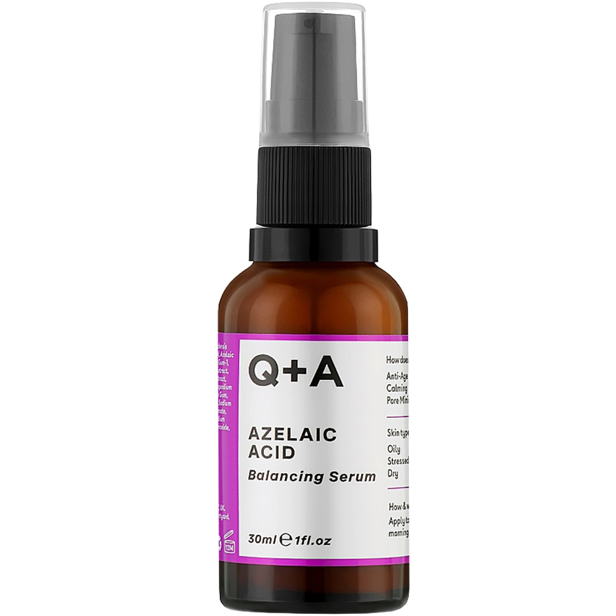 Q+A Сироватка для обличчя з азелаїновою кислотою Azelaic Acid Facial Serum, 30 мл