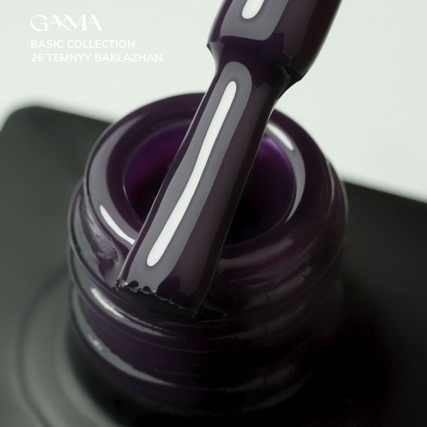 GA&MA Gel polish Basic collection 026 temnyy baklazhan, 10 ml
