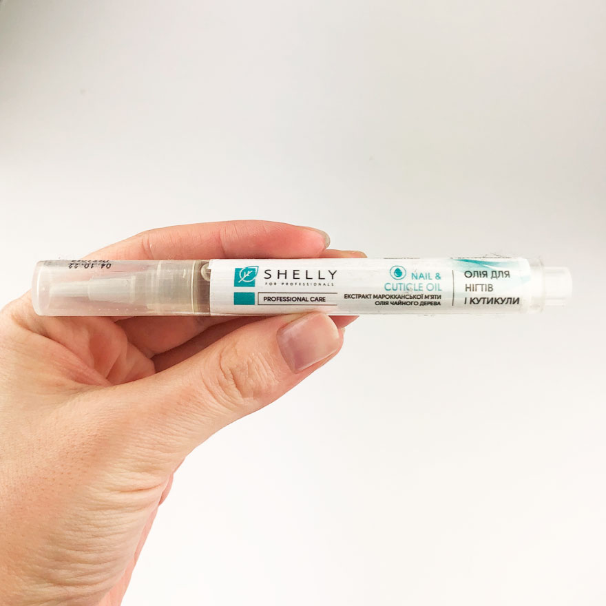 Shelly Nail and Cuticle Oil with Moroccan Mint Extract and Tea Tree Oil, 3 ml
