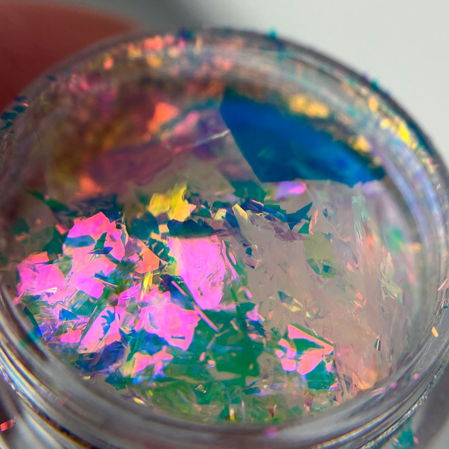 NailApex decor Yuki Beaten Glass, golden lilac, #2