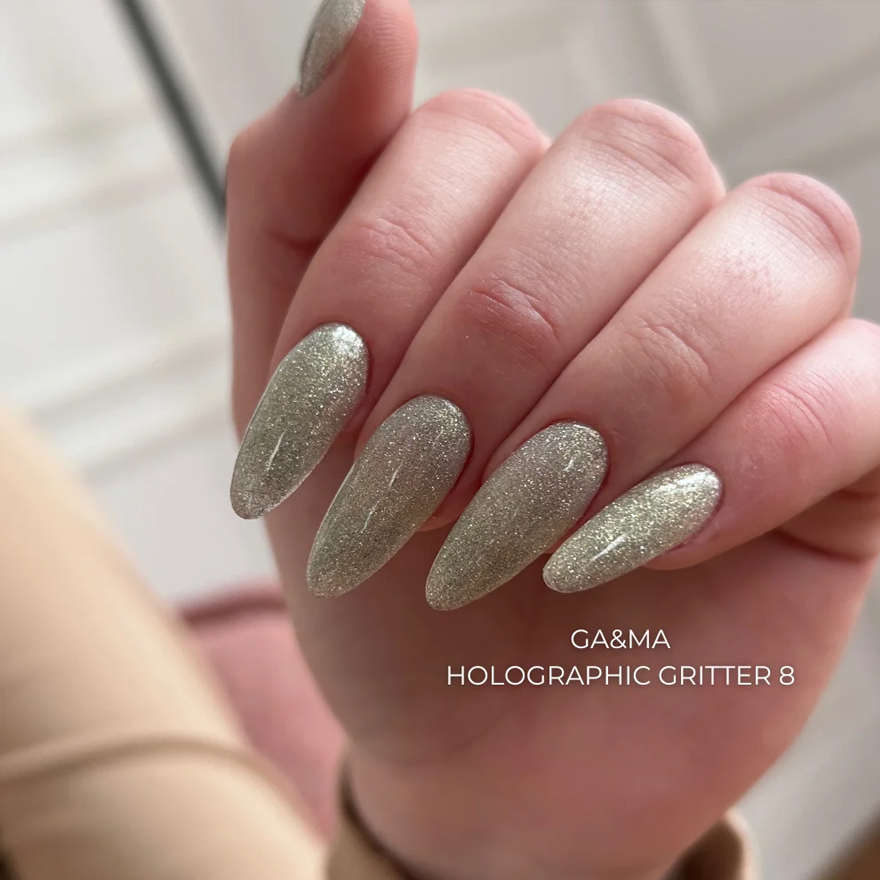 GA&MA Gel polish Holographic glitter 008, 10 ml