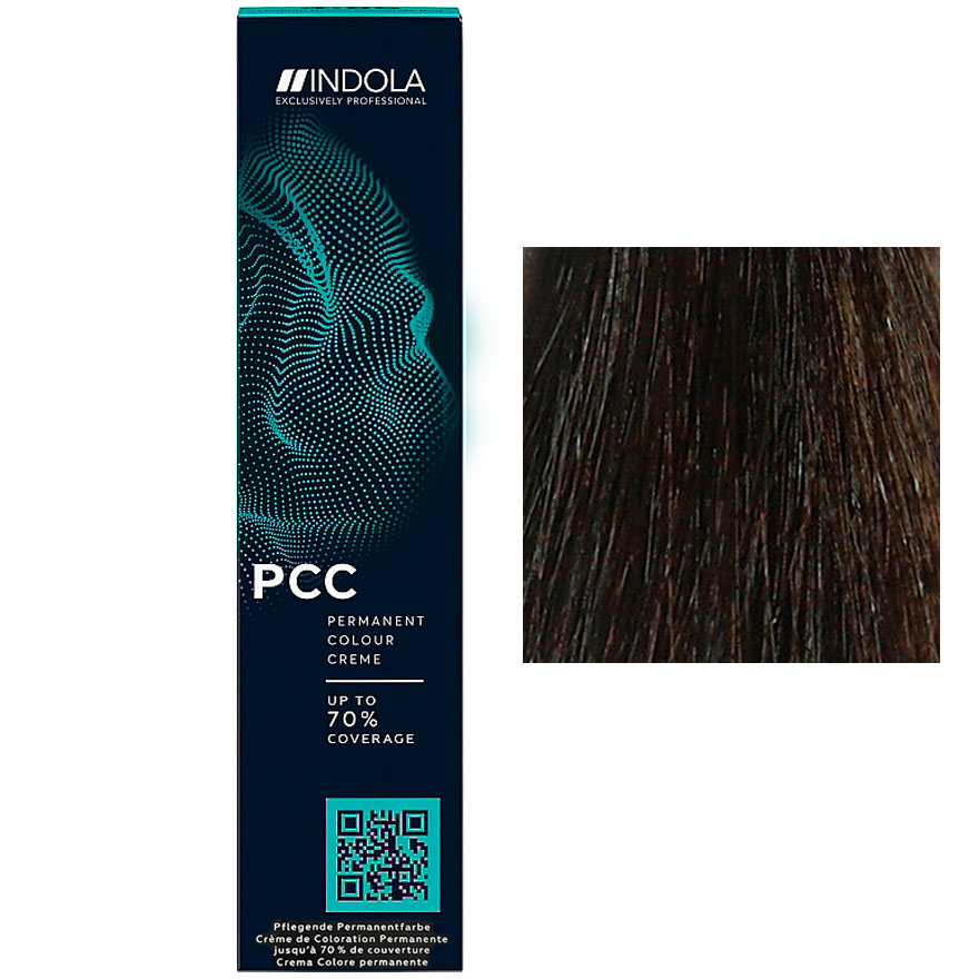 Professional hair dye Indola Profession PCC 4.80 medium brown chocolate natural, 60 ml