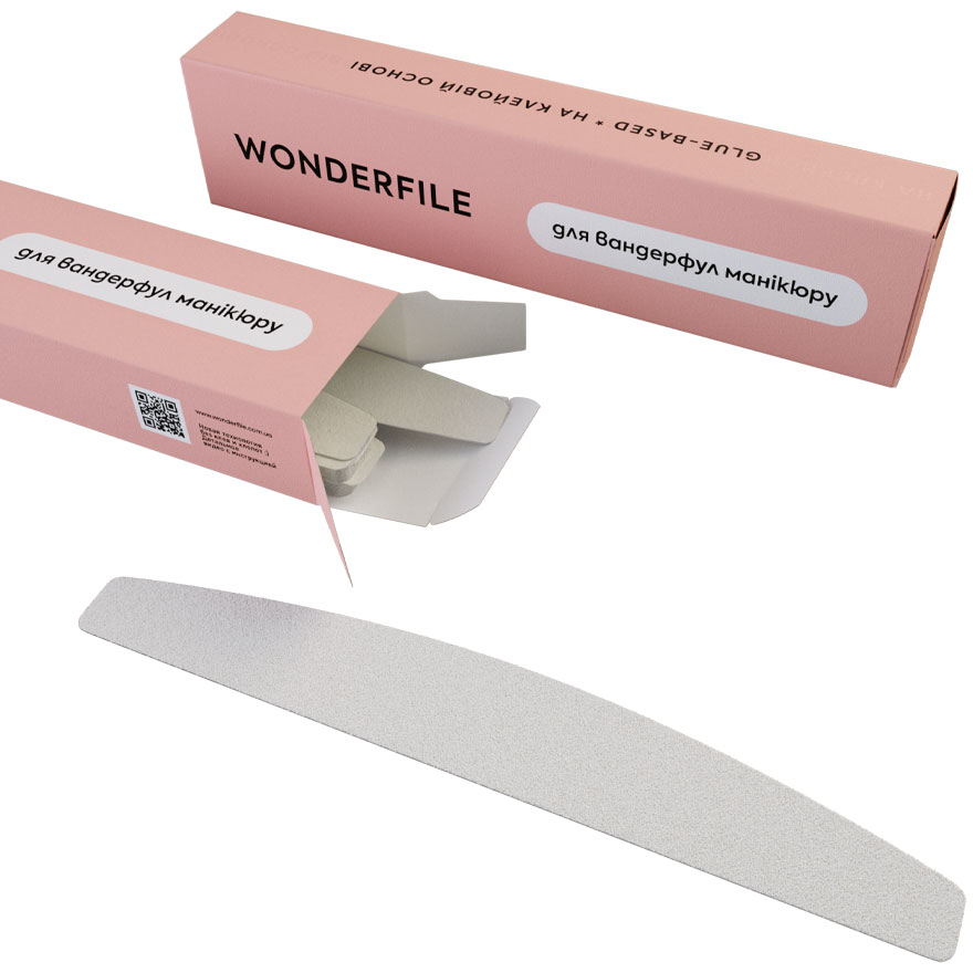Wonderfile glue files crescent 162/24, 180 gr (50 pcs) Wonderfile glue files crescent 162/24, 180 gr (50 pcs)