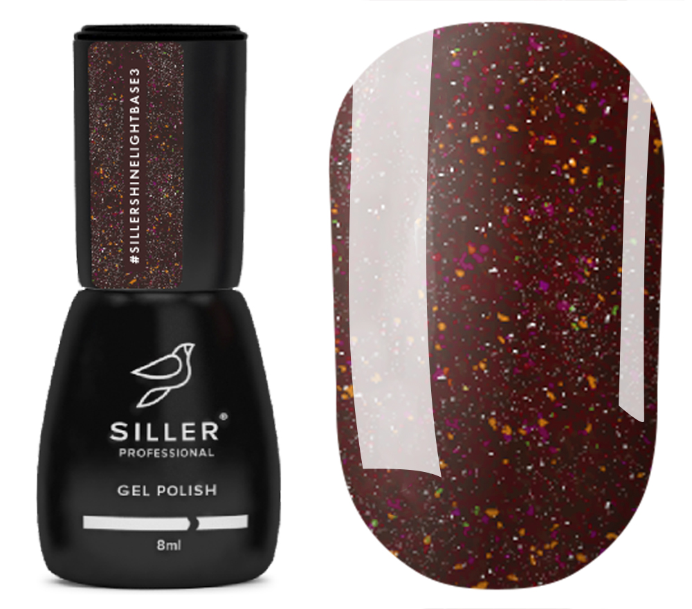 Siller Shine Light Base #03, Reflective Base (Burgundy), 8 ml Siller Shine Light Base #03, Reflective Base (Burgundy), 8 ml
