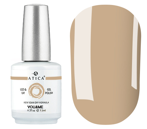 Gel varnish Atica You & Me GPM189 (dark beige, enamel), 7.5 ml