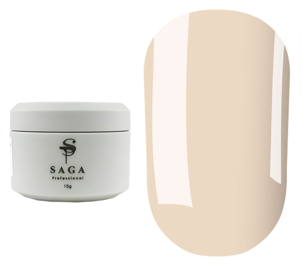 SAGA professional Builder Gel Veil 09 (молочно-бежевый), 15 мл