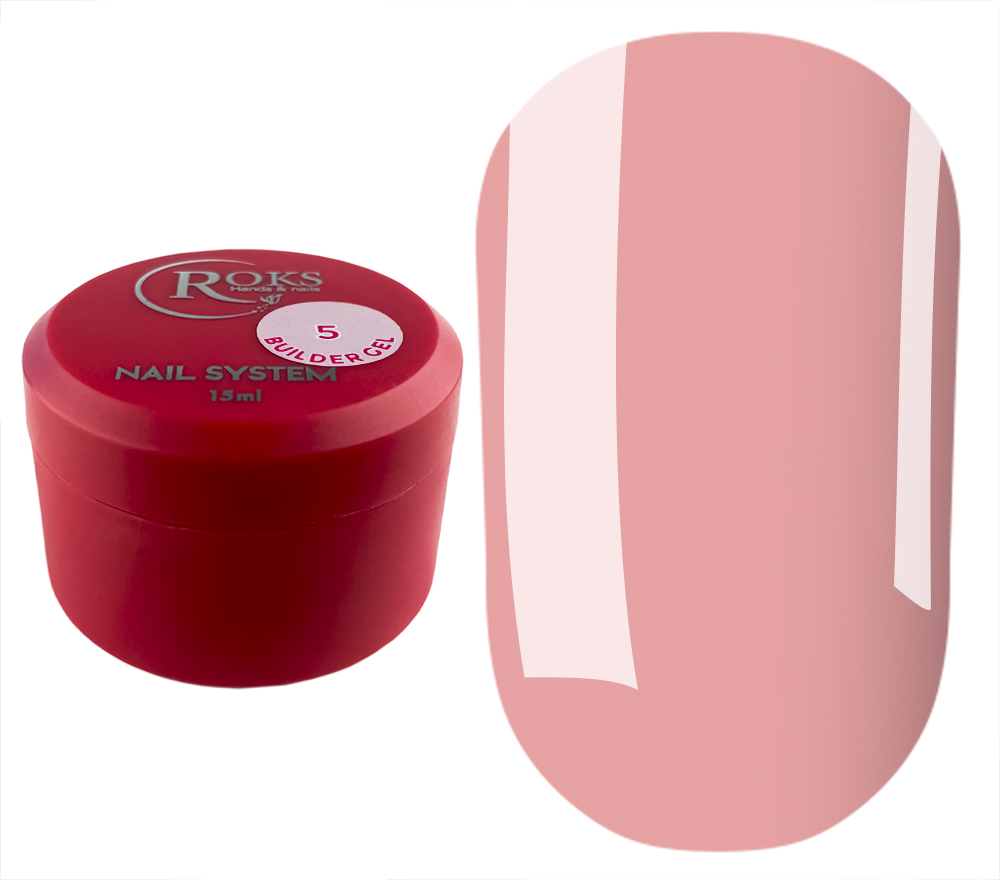 Roks Гель для нігтів Builder Gel №5 тілесний (nud), 15 мл