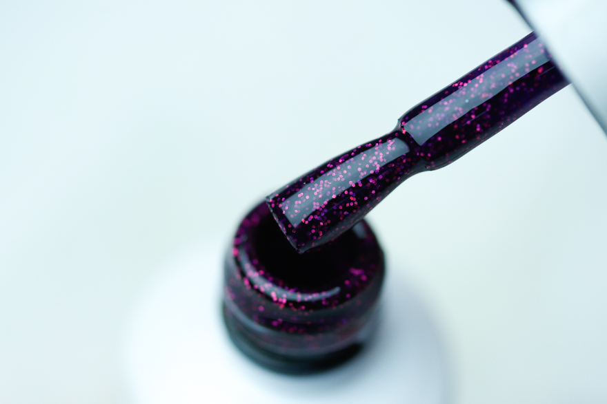 Gel polish Atica Full of Stars GPM115 (purple, glitter), 7.5 ml