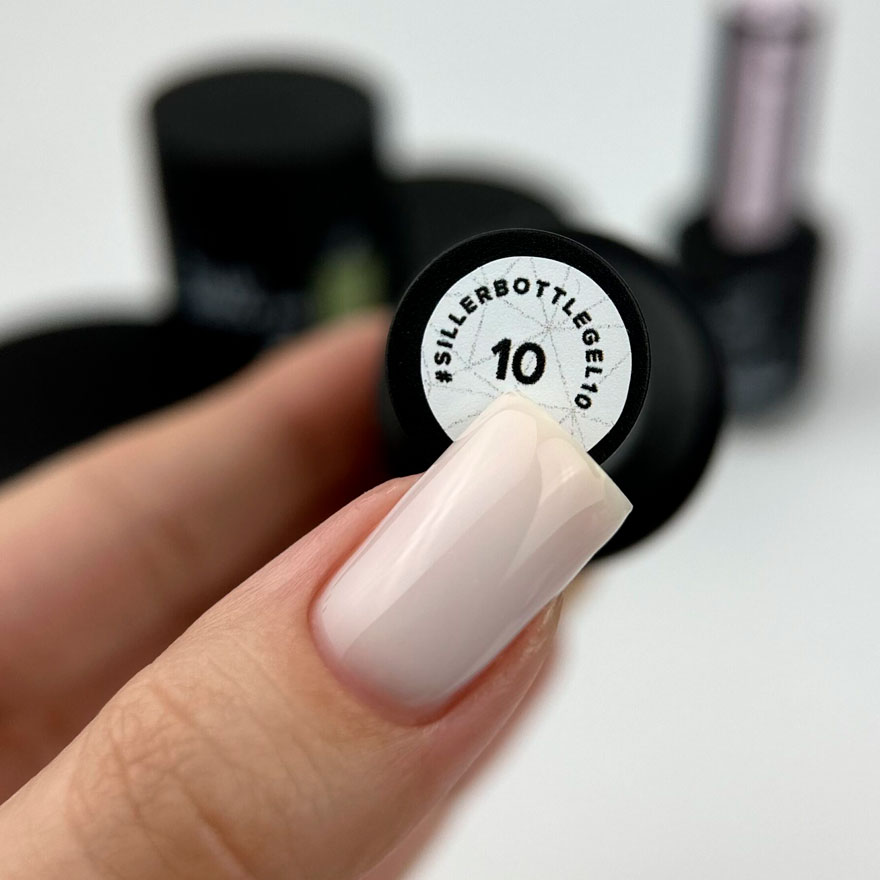 Siller Гель для нігтів Bottle Gel №10 (молочний), 15 мл Siller Гель для нігтів Bottle Gel №10 (молочний), 15 мл