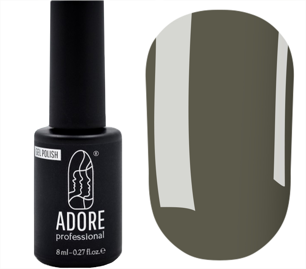 ADORE Professional Гель лак 507 "basalt" (пыльный серый, эмаль), 8 мл