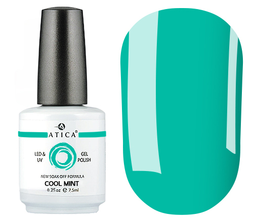 Gel Polish Atica Cool Mint GPM37 (turquoise, enamel), 7.5 ml