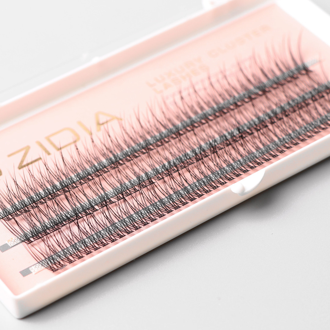 ZIDIA Cluster lashes fish tail Eyelashes-bunches fish tail 12D C 0.10 (3 strips, size 14 mm) ZIDIA Cluster lashes fish tail Eyelashes-bunches fish tail 12D C 0.10 (3 strips, size 14 mm)