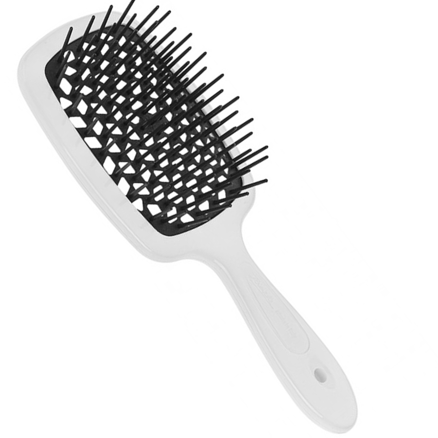 Janeke Superbrush Small Гребінець для волосся Біла з чорним