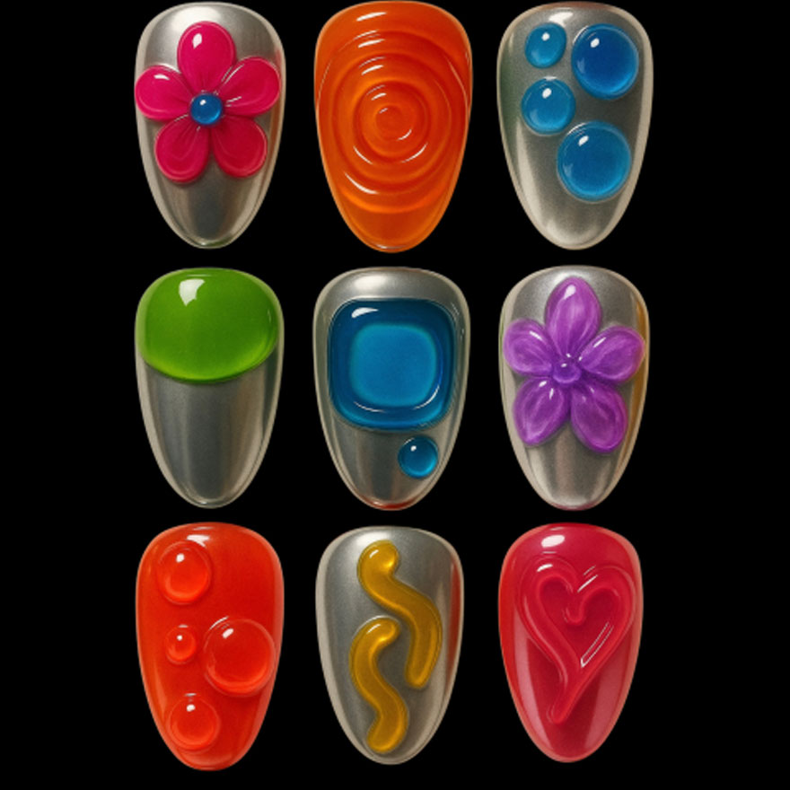 ADORE Professional Gel in a tube for three-dimensional designs 3D Funky Art Gel No. 01, 15 ml
