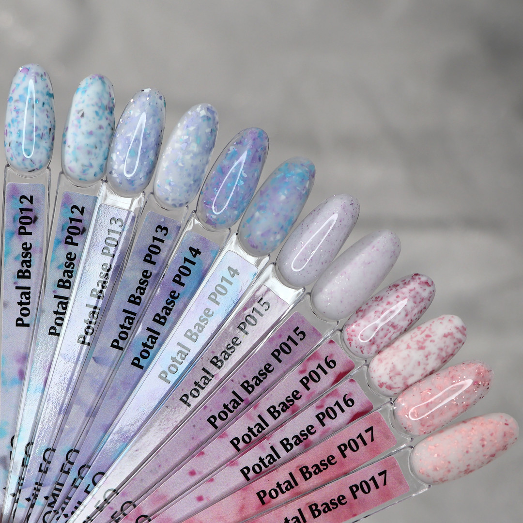 Komilfo Potal Base P013 (milky gray with multi-colored potal), 8 ml