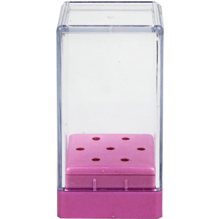 Box for cutters with a lid for 7 pcs, pink
