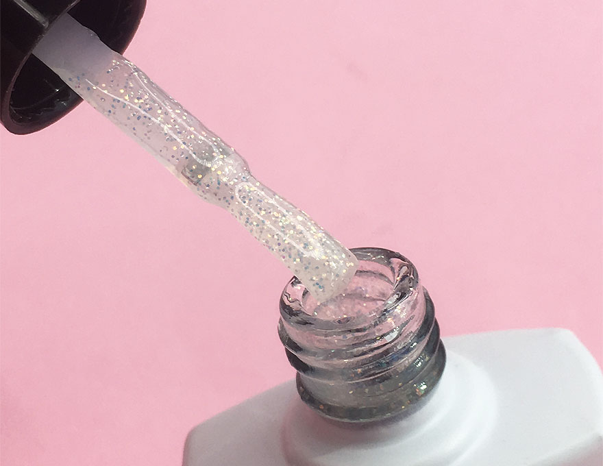 Molekula gel varnish No. 162 Opal Saturn (transparent with golden-blue sparkles), 11 ml