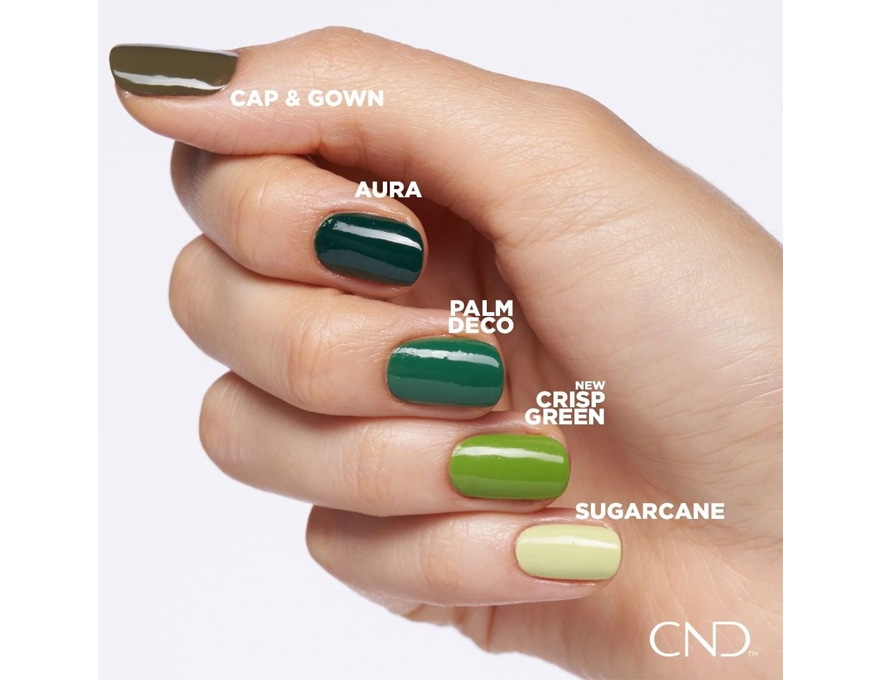 CND Shellac gel-varnish, Crisp Green (light green, enamel), 7.3 ml