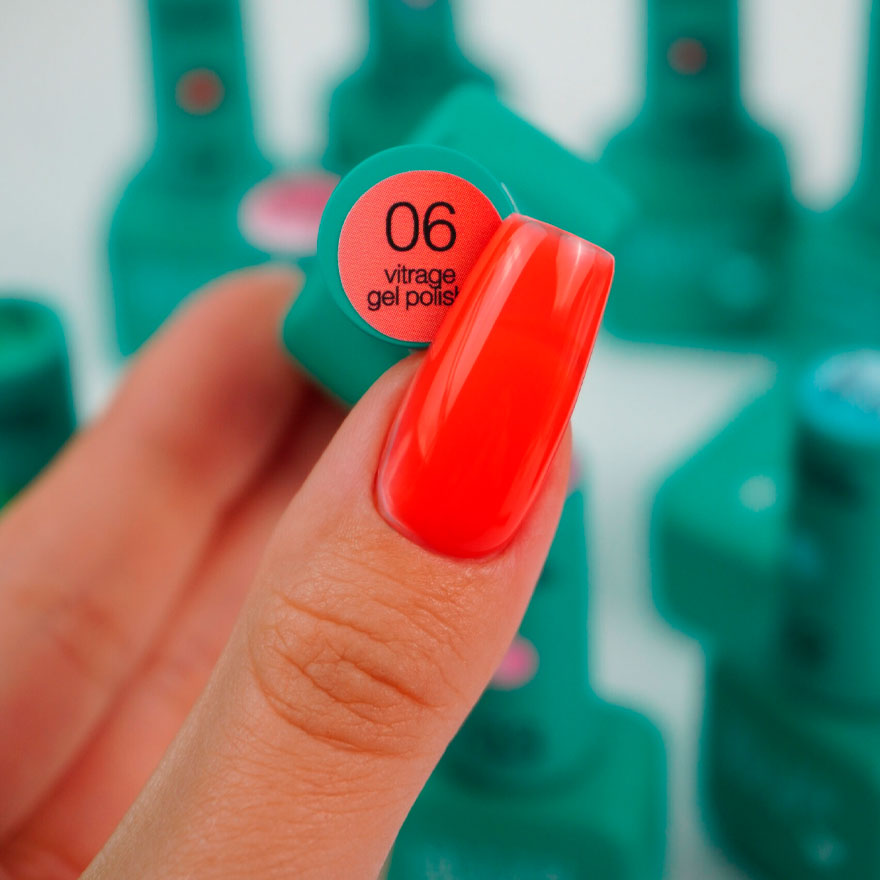 Siller gel varnish No. 037 (warm red, enamel), 8 ml