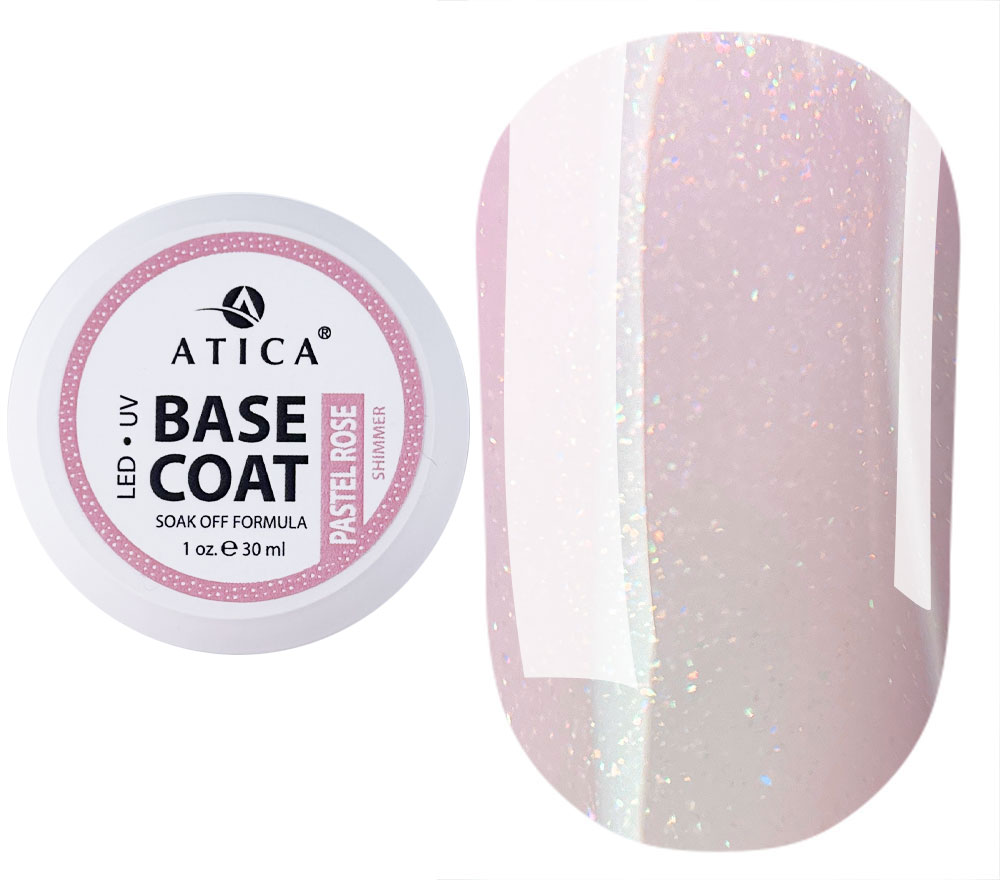 Atica Nail base Base Gel Pastel Rose Shimmer, 30 ml