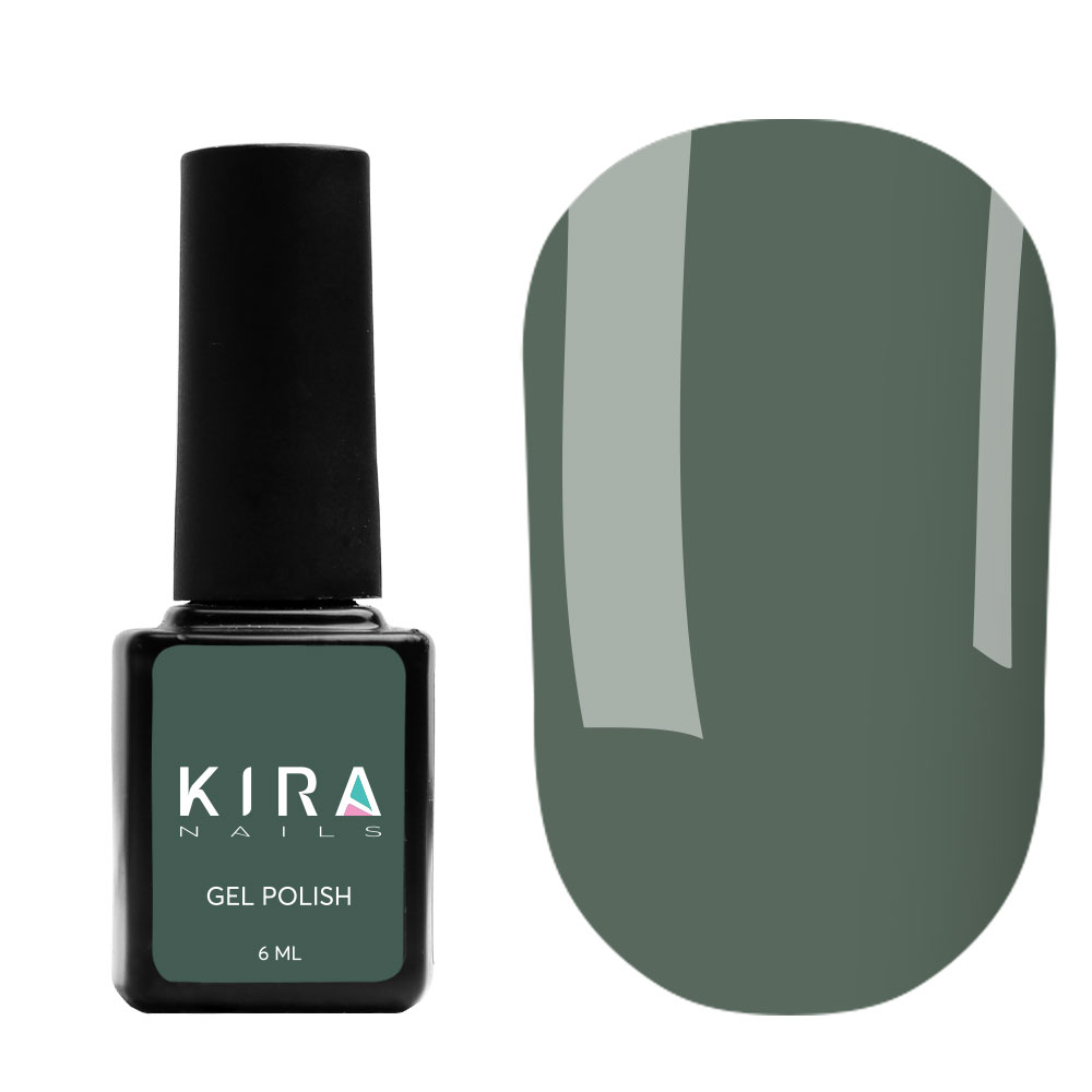 Kira Nails gel varnish No. 147 (dark moss, enamel), 6 ml