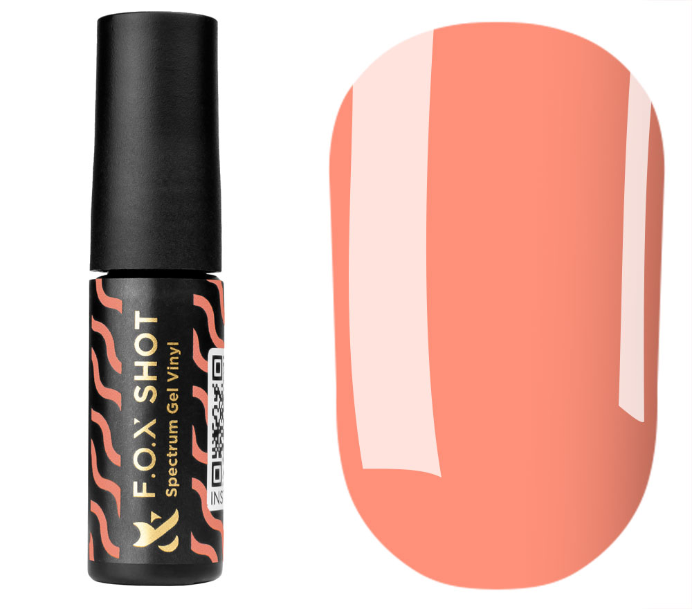 FOX SHOT Spectrum gel varnish No. 070 (orange-coral, neon), 5 ml