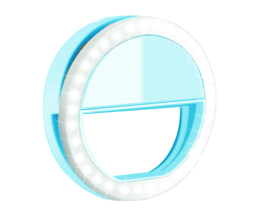 Selfie Ring Light - LED ring for photos, blue