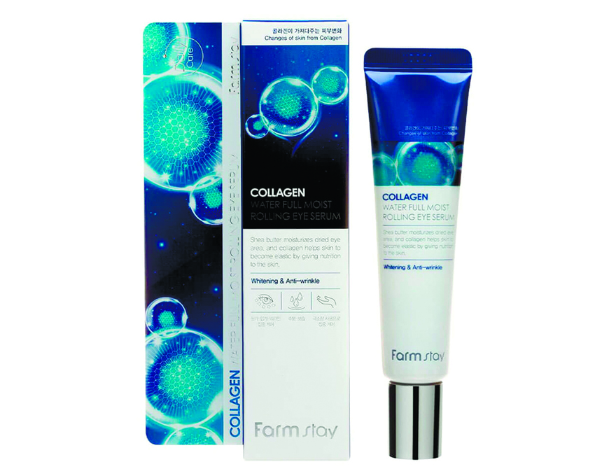 FARMSTAY Collagen Water Full Moist Rolling Eye Cream, Collagen Roller Serum, 25 ml FARMSTAY Collagen Water Full Moist Rolling Eye Cream, Collagen Roller Serum, 25 ml
