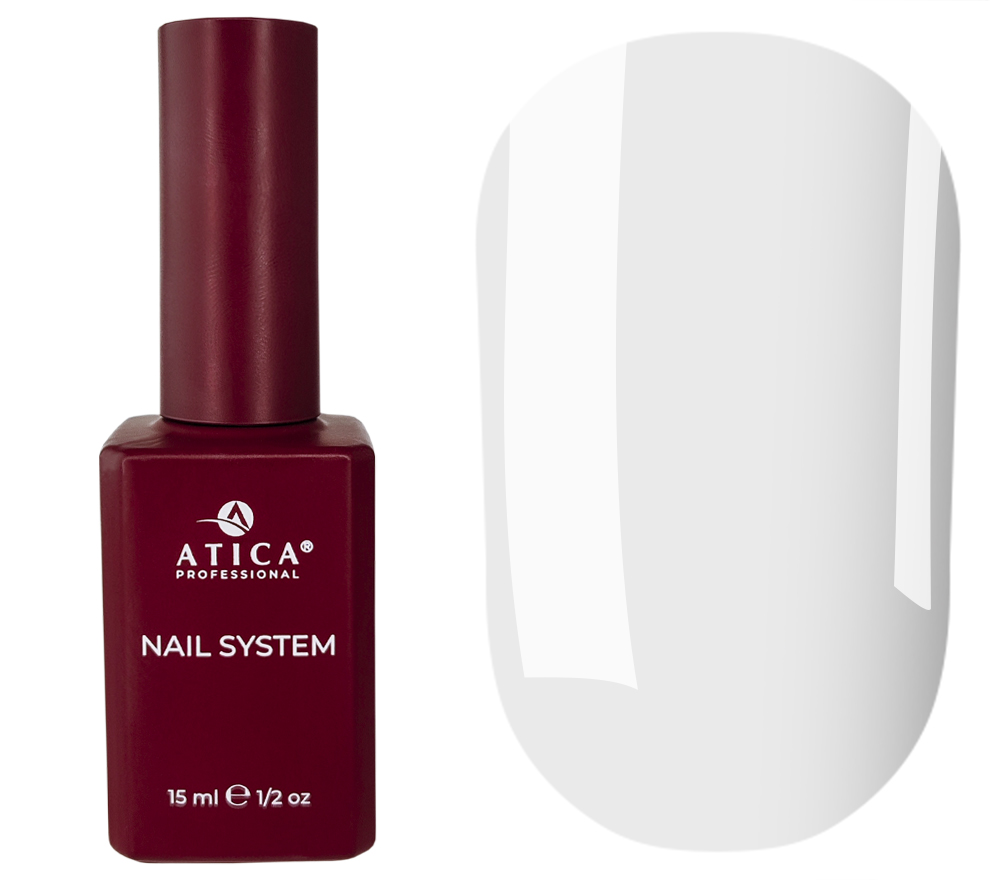 Atica rubber camouflage base for Milky gel polish (milk), 15 ml