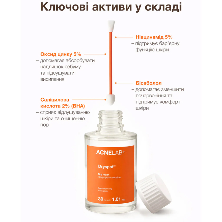 ACNELAB+ Лосьйон підсушуючий Dryspot Dry lotion, 30 мл