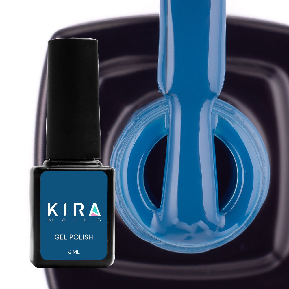Kira Nails gel varnish No. 080 (dark azure, enamel), 6 ml